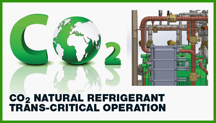 CO₂ transcritical refrigeration system diagram